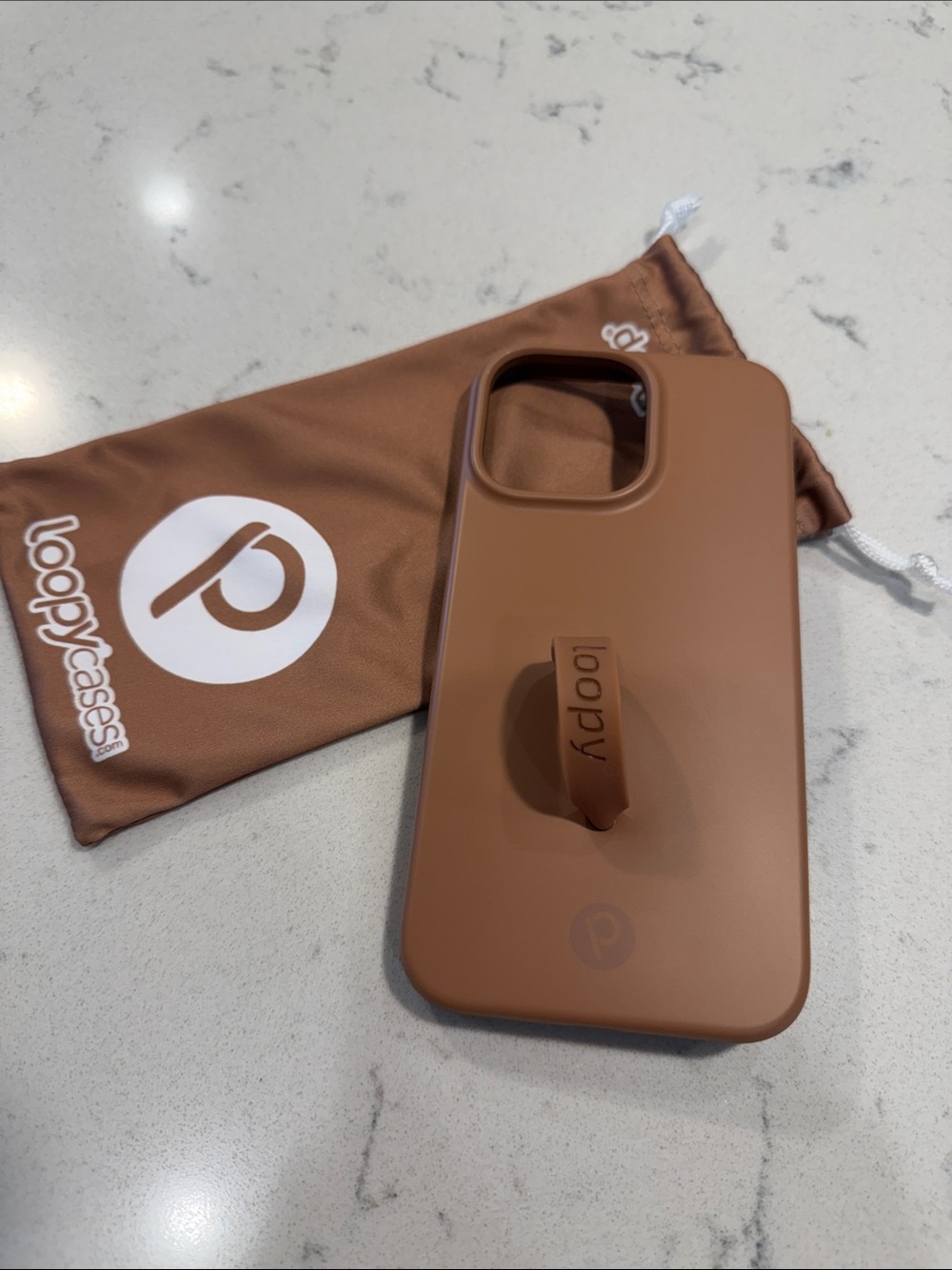 Loopy Case Brown Saddle iPhone Case with Integrated Loop Strap iPhone 14 Pro Max